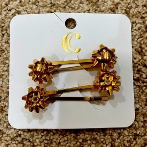 Christmas Present Bow Hair Pins